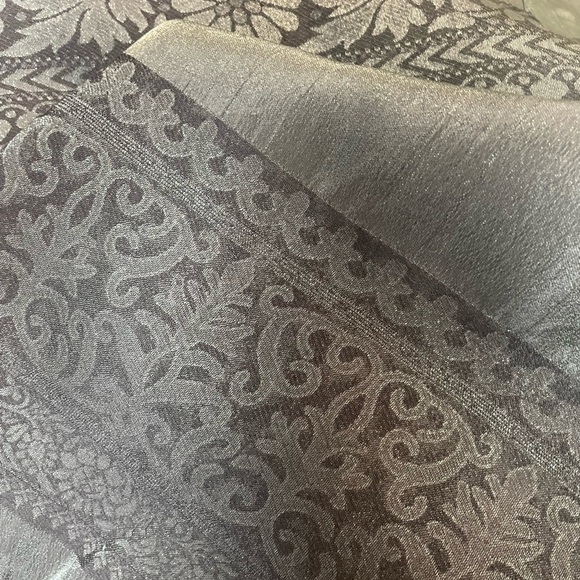 𝅺tintoretto Tomas Breton Grey Pewter Strappy Sheer Floral Maxi Party Dress, 8 - Picture 7 of 10